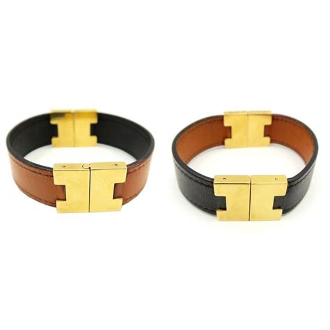 bracelet hermes cuir reversible.